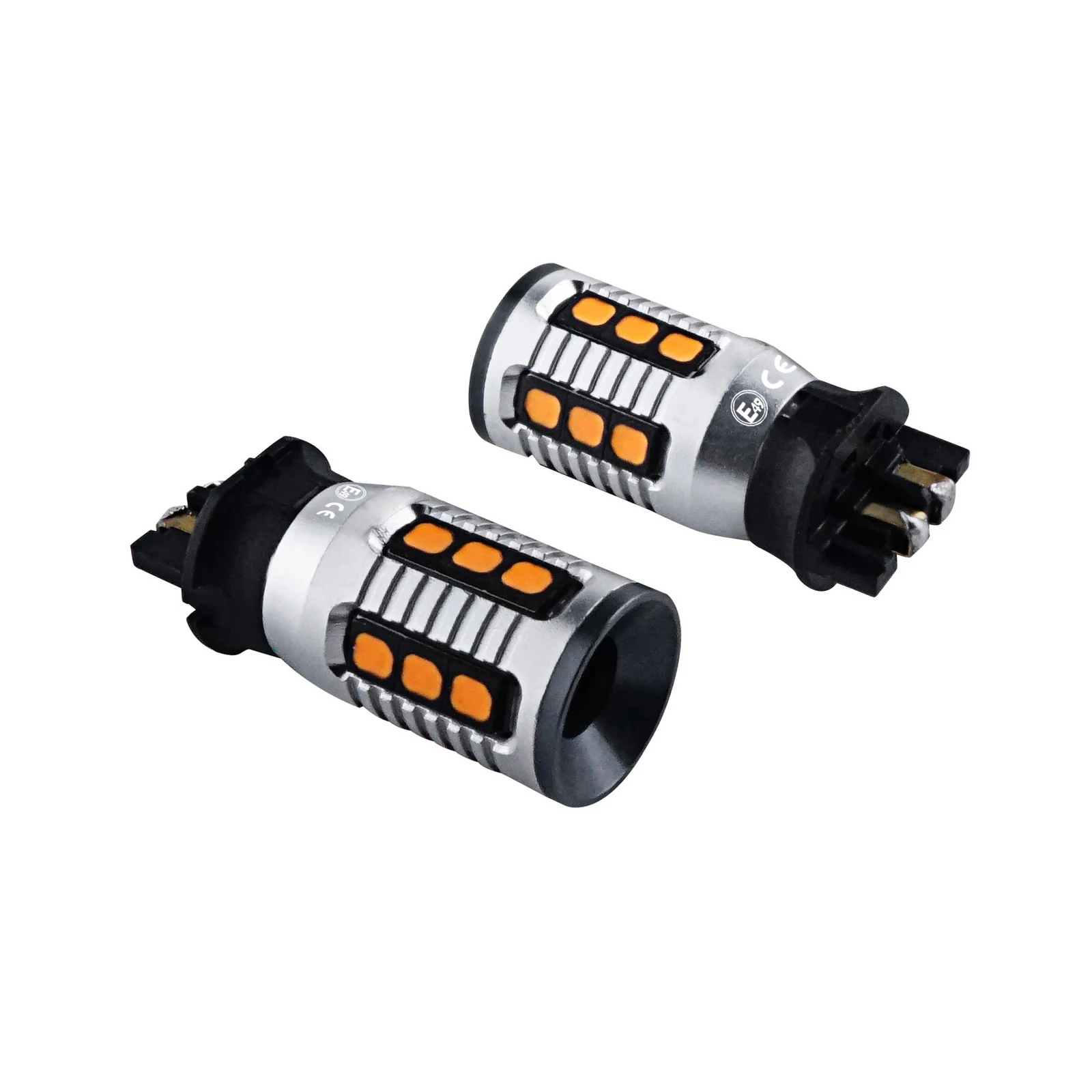 2pcs Amber PW24W PWY24W 16 SMD LED Daytime Front Side Indicator Turn Signal Light Bulbs 12V-22V view 3