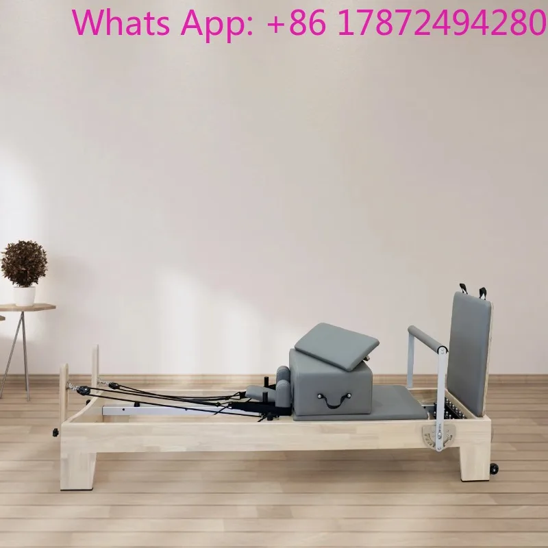Oem Logo Wooden Gym Equipment Core Bed Reformer Machine Fitness Training Bed Oak Wood Pilates Machine