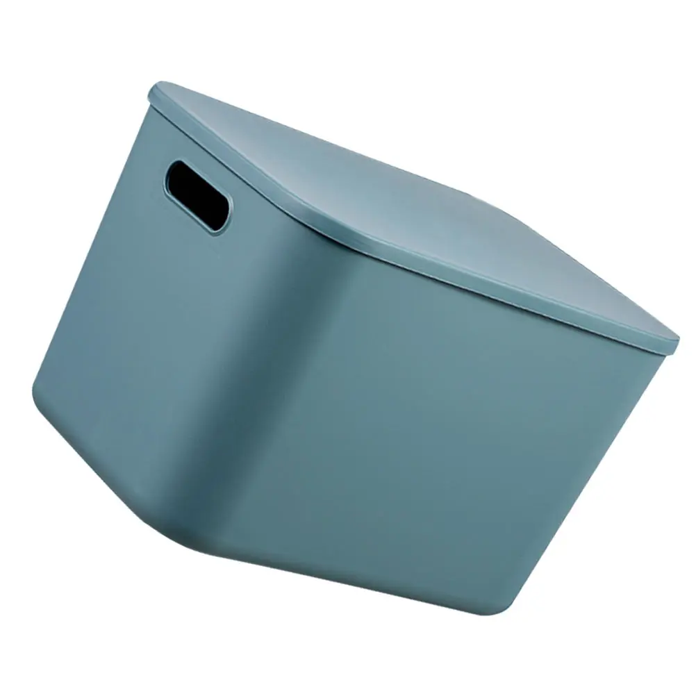 Recipiente de armazenamento de mesa de plástico empilhável caixa à prova de poeira para lanches roupas cosméticos dormitório estudante ganizer