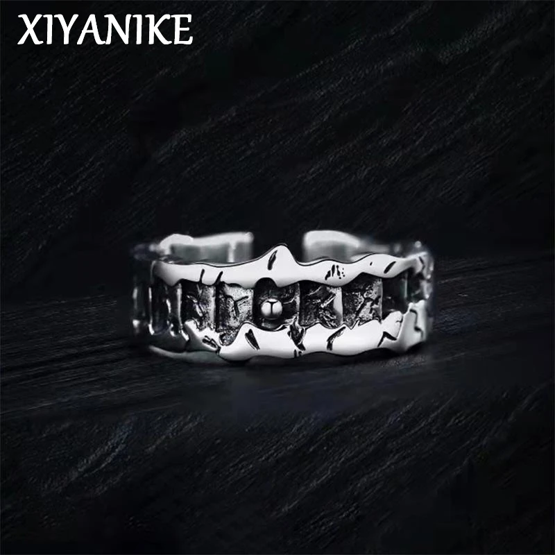 XIYANIKE Hip Hop Abyss Adjustable Rings For Men Women Fashion New Year Jewelry Accessories Lovers Gift Party anillos mujer