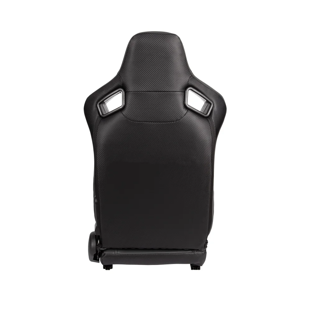 1074 Black PVC Leather Universal Vehicle Slider Simulator Gaming Station Adjustable Sim Bucket Racing Seats - view 4