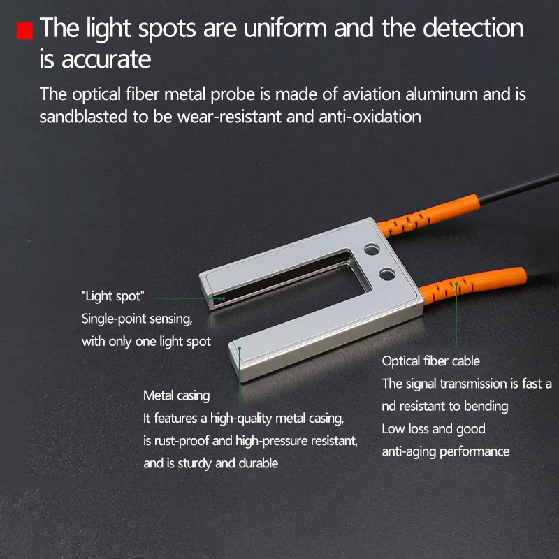 Amplifier Label Positioning Switch For Slot-Type Fiber Optic Probe Of Collimated Fiber Optic Sensor