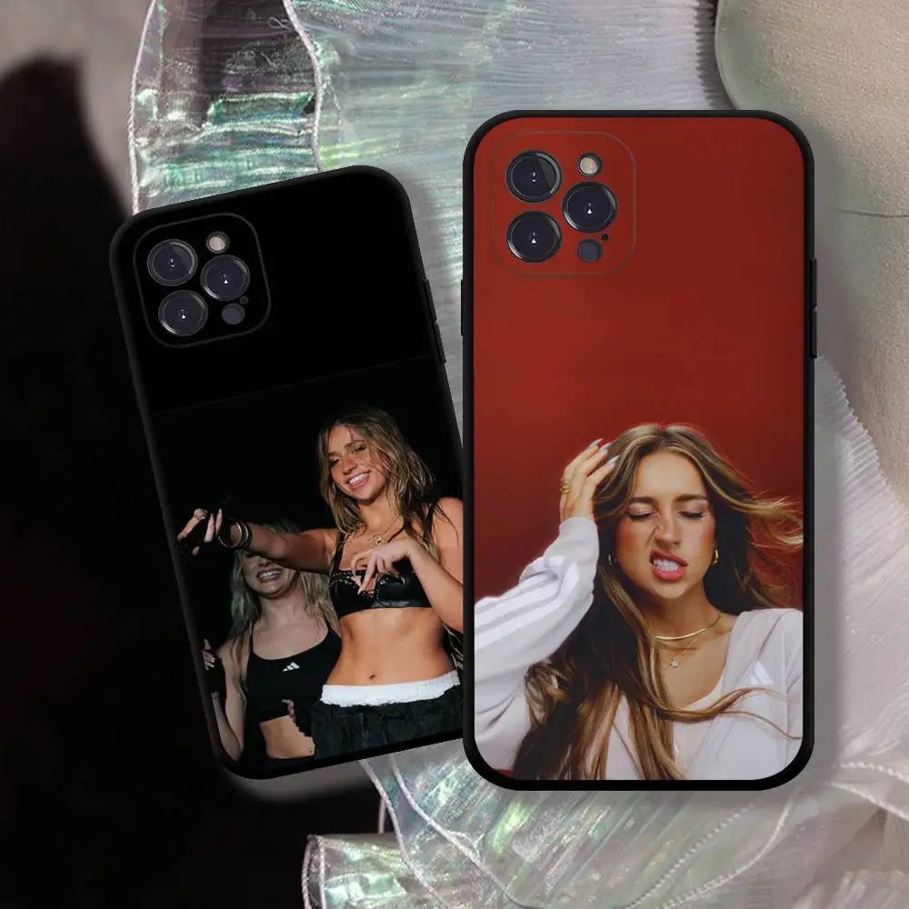Singer T-Tate McRae Black Silicone Matte Phone Case For iphone 17 Air 16 15 14 13 12 11 Pro Max Plus Back Cover TPU