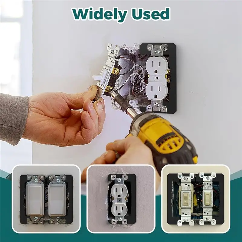 DT39 20Pieces Wall Plate Spacers Flush Fit Equipment Level Plate Electrical Outlet Spacers for Fixing Wall Equipment Switches