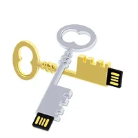 Metal key Shape USB 2.0 Flash Drives Pen Drives Waterproof Memory Stick Real Capacity U Disk 16GB 32GB 64GB USB stick 8GB