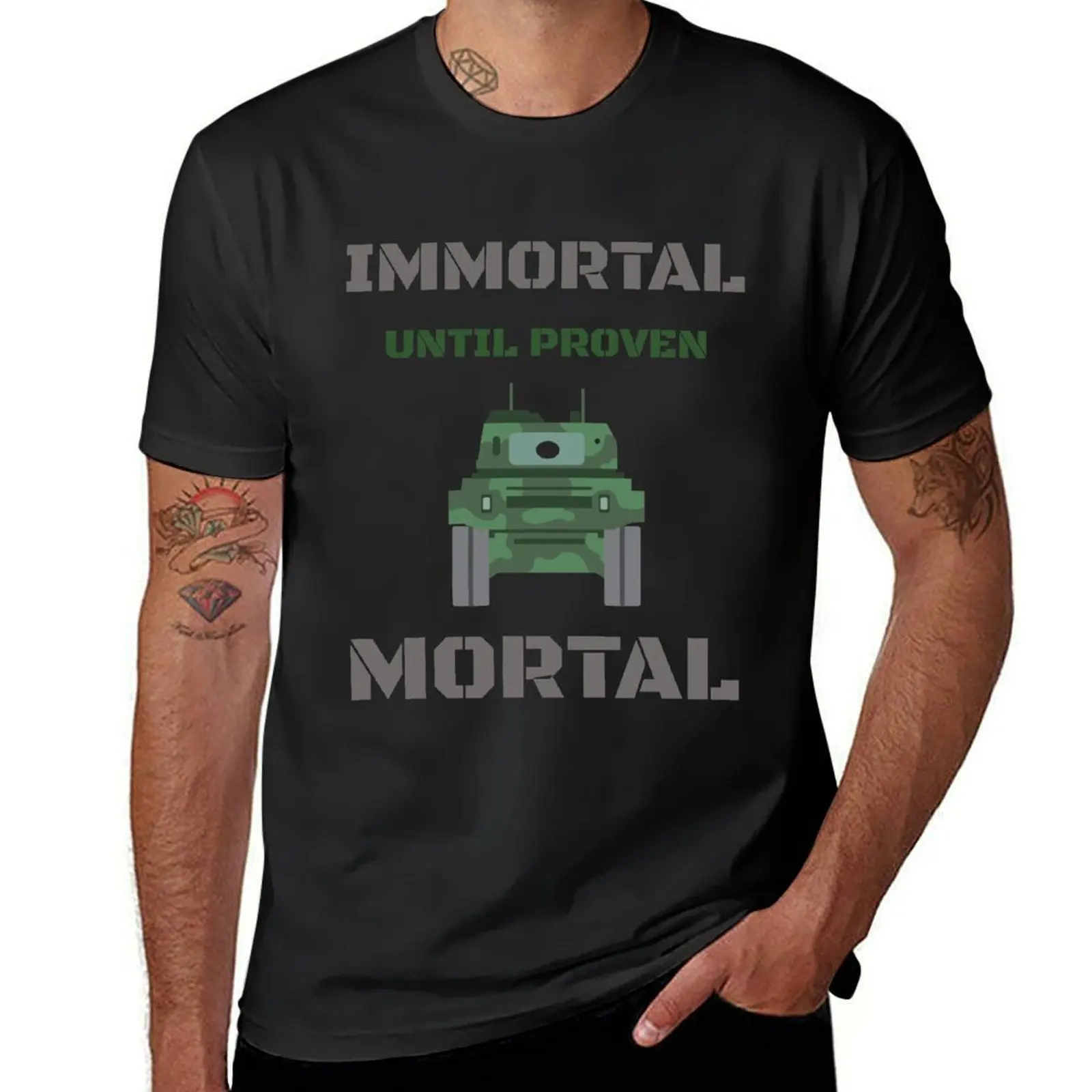 Immortal Until Proven Mortal T-Shirt Short sleeve tee sports fans mens t shirts pack