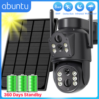 8MP 4K Wireless Outdoor Solar Camera PIR Human Detection Wifi Surveillance Camera Solar Panel 365 Days Standby Night Vision CAM