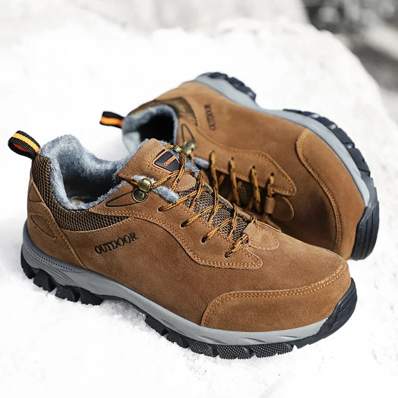 Men Boots 2022 Winter Shoes for Men Snow Boots Warm Plush Winter Botas Hombre Fur Ankle Boots Mens Casual Sneakers