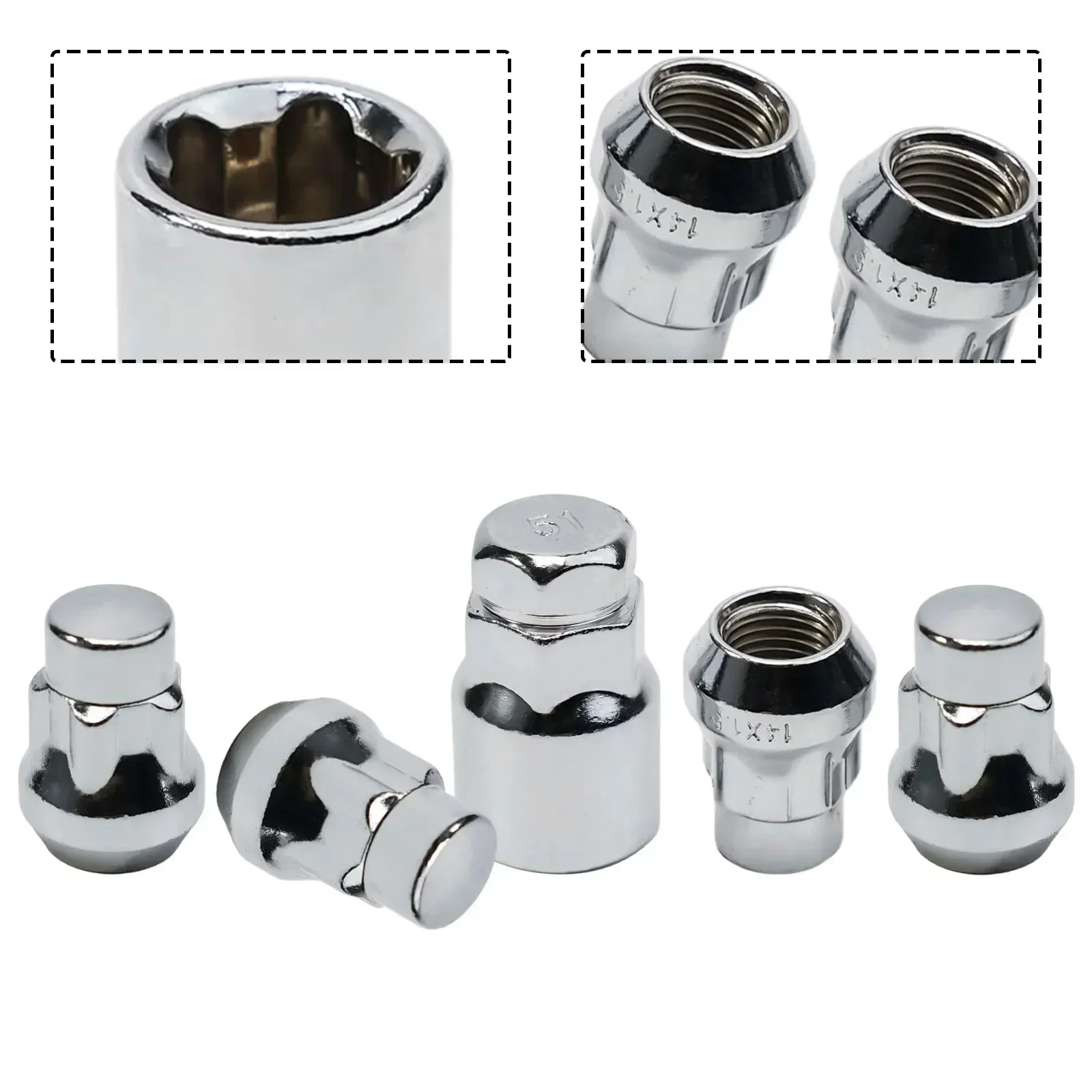 Wheel Nuts Tool Silver Tapered Key Tapered Key For Mondeo Silver High Quality M14x1.5 Locking Wheel Nuts Car Tools