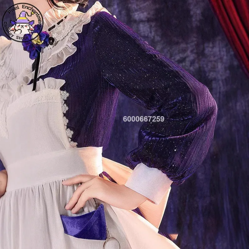 Disfraz de Cosplay Sky06 Tuesday con peluca, juego popular inverso: 1999, traje de Anime Christine, vestido de sirvienta, uniforme, fiesta de Halloween, rol P66lU &
