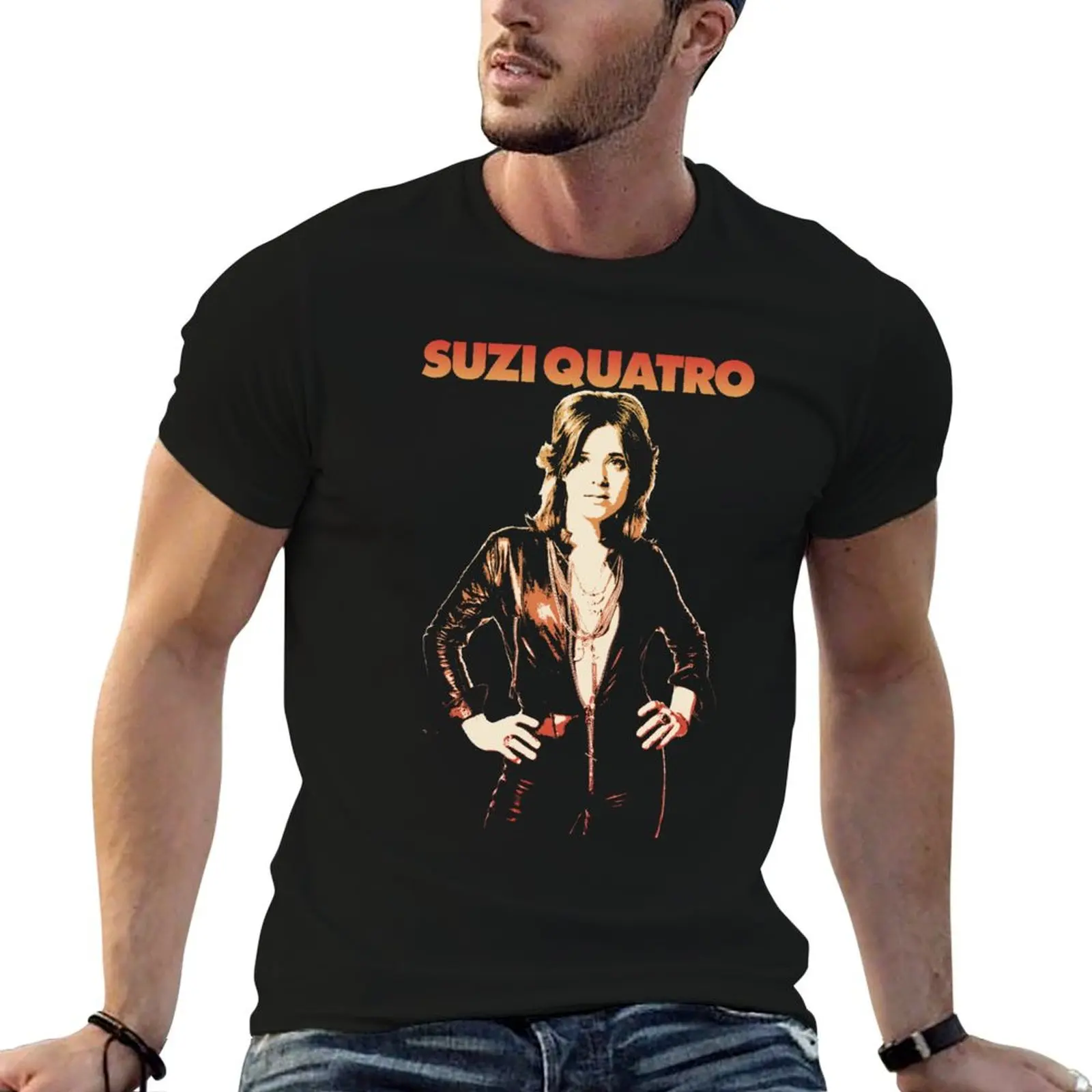 Suzi Quatro Glam Rock T-Shirt Comfort Stretch Tee Shirt