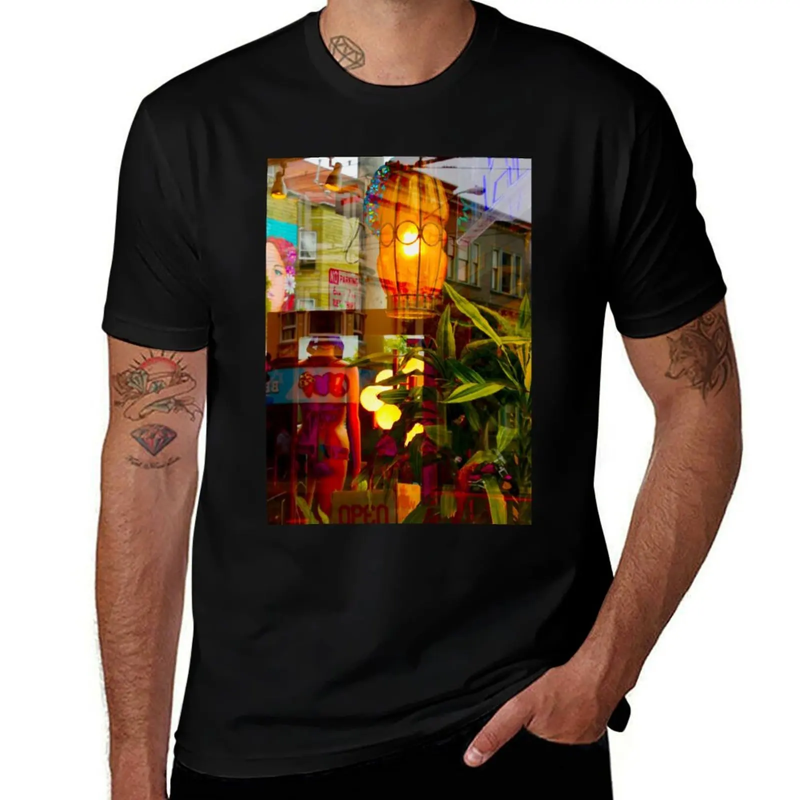 Haight-Ashbury Collage T-Shirt Graphic Print Short Sleeve T-Shirt