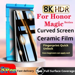 Magic6 Pro Privacy Curved Screen Protector For Honor Magic 5Pro Lite Ceramic Film Magic4/3Pro HD Full Coverage Anti-Peeping