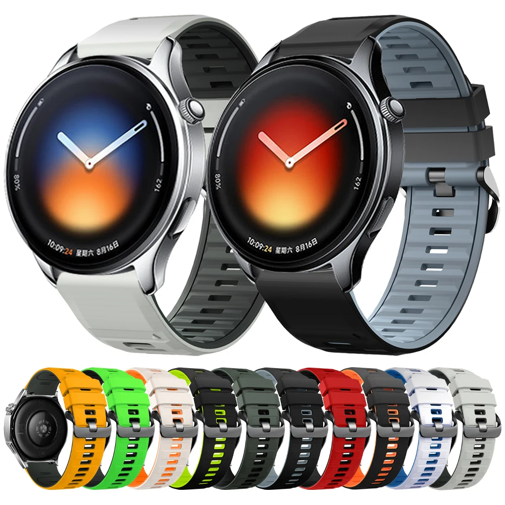 22 mm Silikonarmband für Xiaomi Watch 5/S1/S2/S3/S4 Sport-Ersatzarmband für HUAWEI WATCH GT6 Pro 46 mm Ultimate 2 Armband