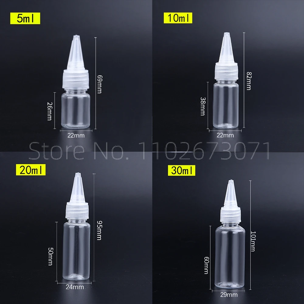 5ml-500ml  Tip Transparent Plastic Bottle Emulsion Extrusion Bottling Spot PET Empty Bottles  Plastic portable bottle