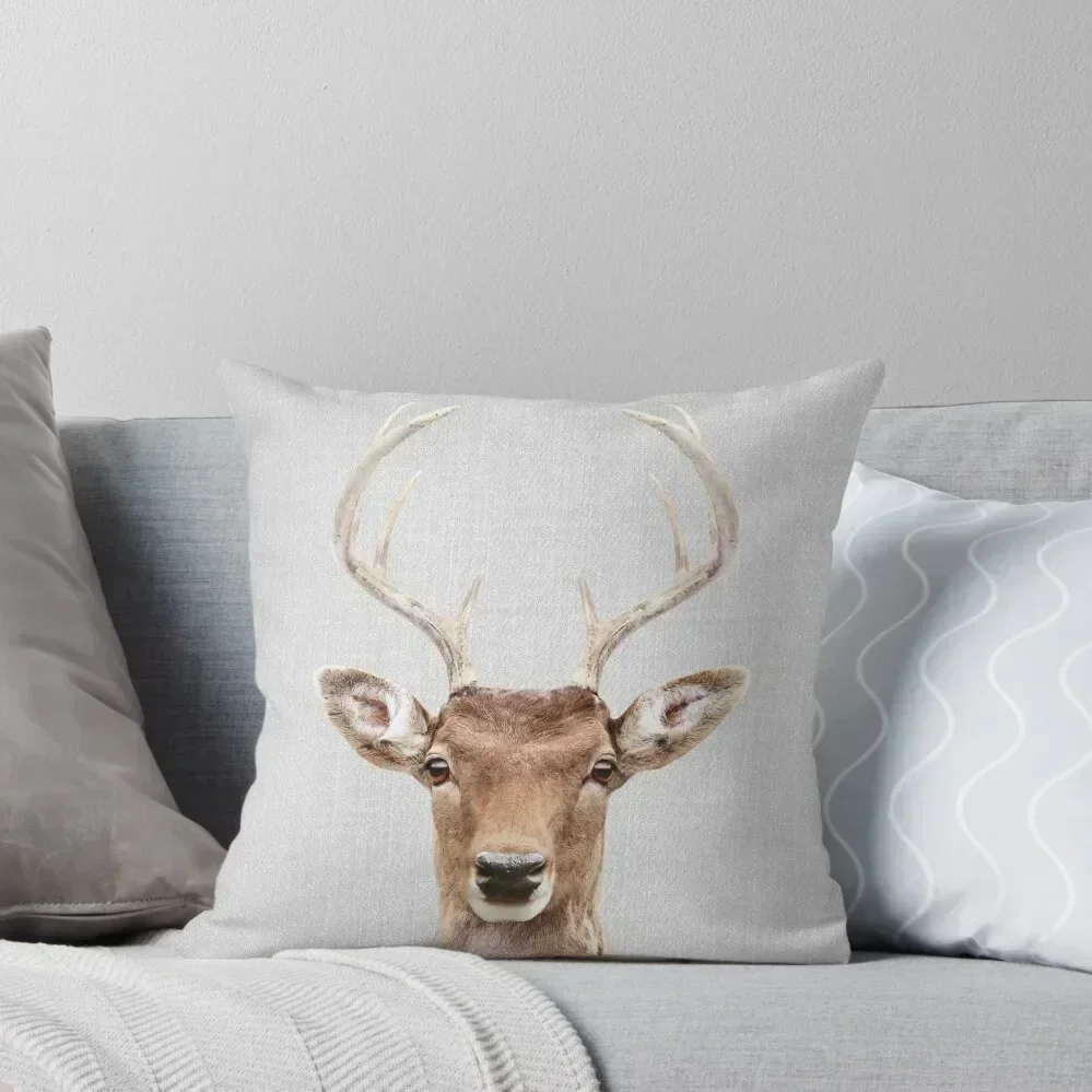 

Deer 2 - Colorful Throw Pillow Luxury Pillow Cover Decorative Cushions Cushion Covers For Living Room pillow