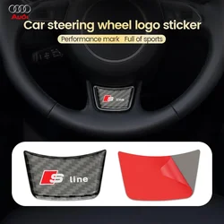 Car Aluminium Alloy Steering Wheel Sticker Emblem for Audi SLine RS Logo A3 A4 A5 A6 A7 A8 Q3 Q5 RS3 RS4 RS5 RS6 S3 S4 S5 Badge