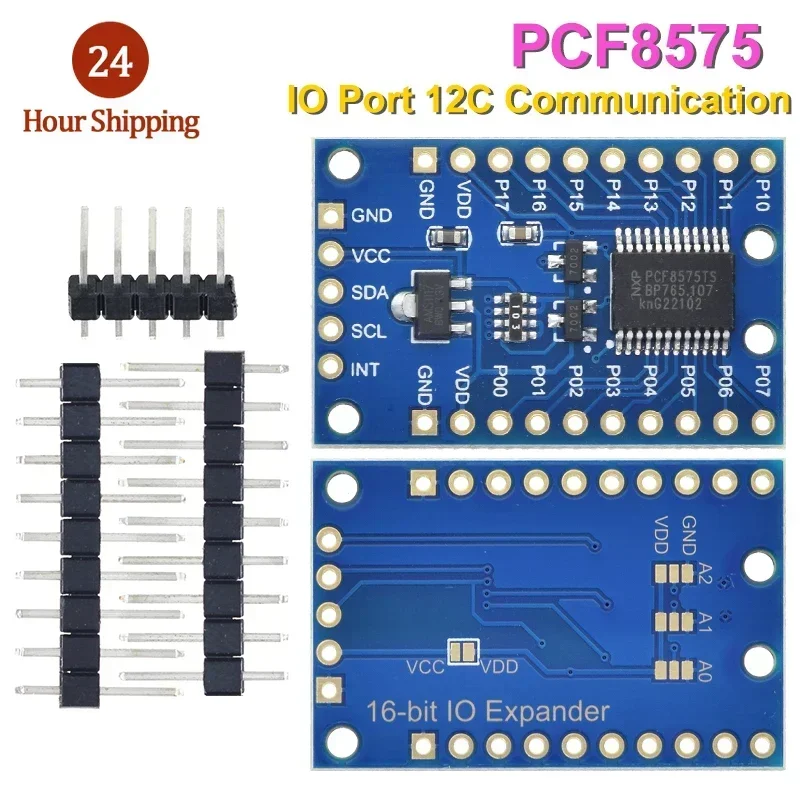 PCF8575 Module Expansion IO port Expander board DC 2.5-5.5V I2C communication control 16 IO ports For Arduino