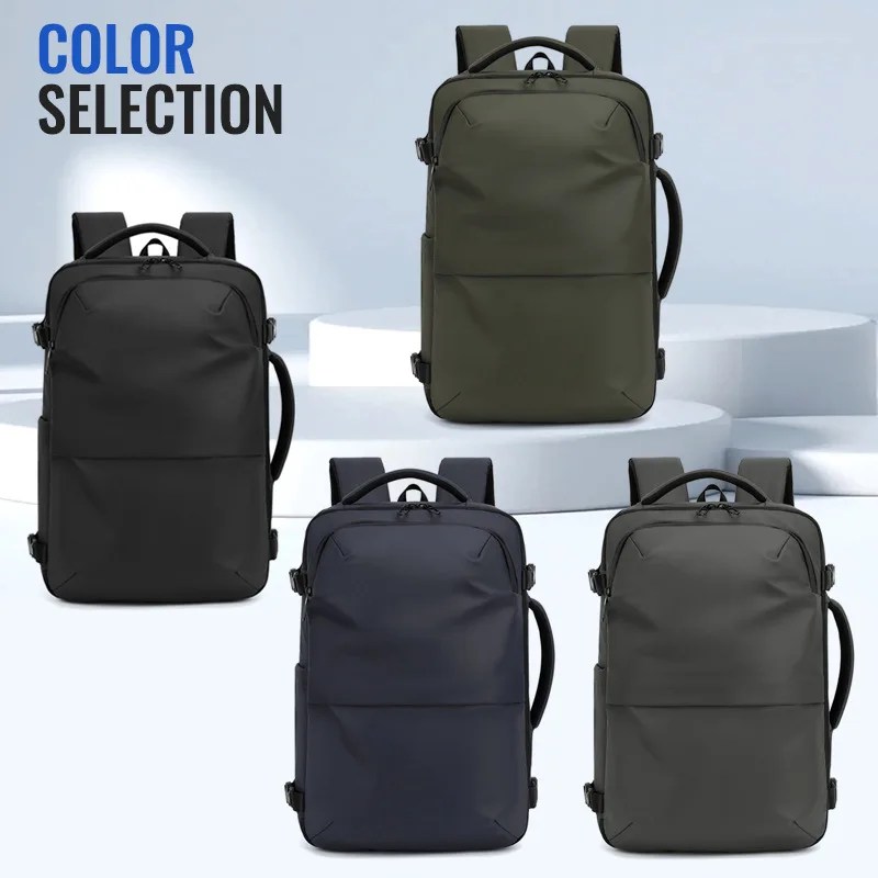 Vacuum Compression Travel Backpack - 17 Inch Laptop Bag with Electric/Manual Pump, Waterproof & Expandable Storage