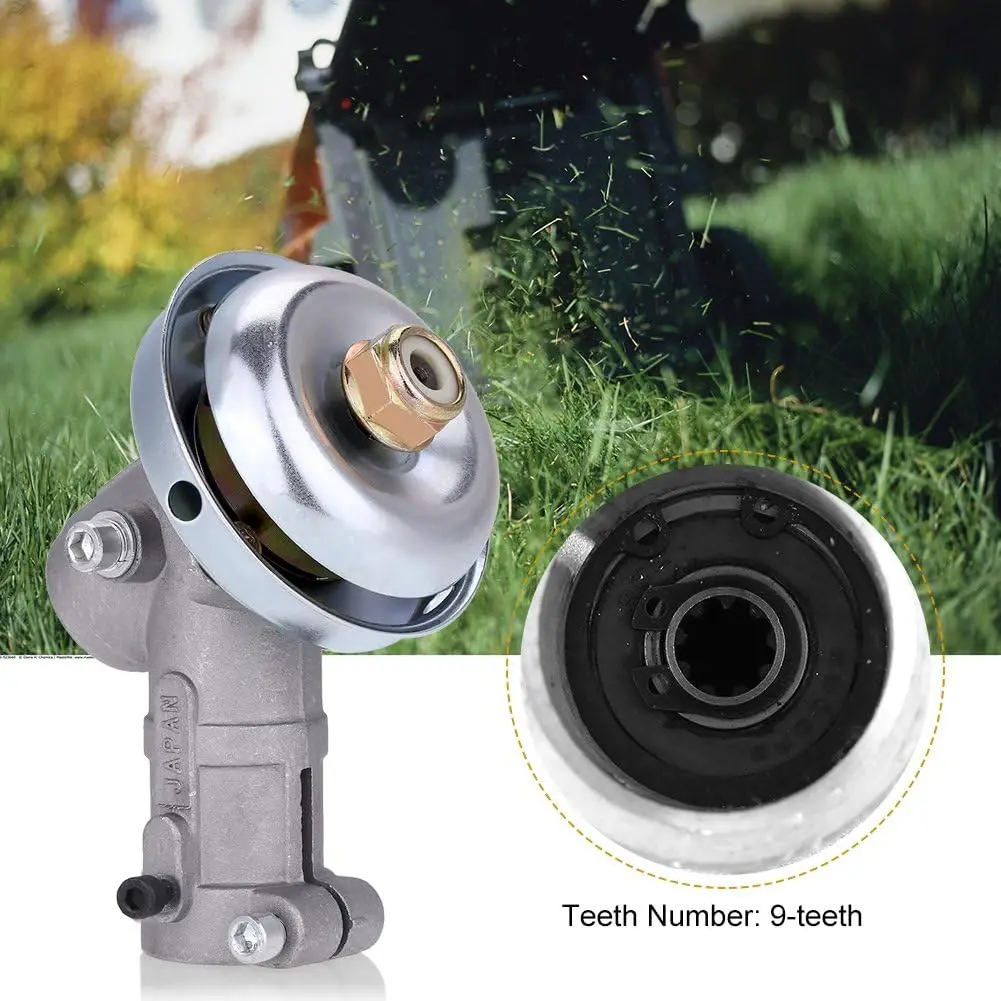 26mm 28mm 9 Tooth Trimmer Gearbox Replacement Heavy Duty Gear Head for Brushcutter Lawn Mower Gardening Parts
