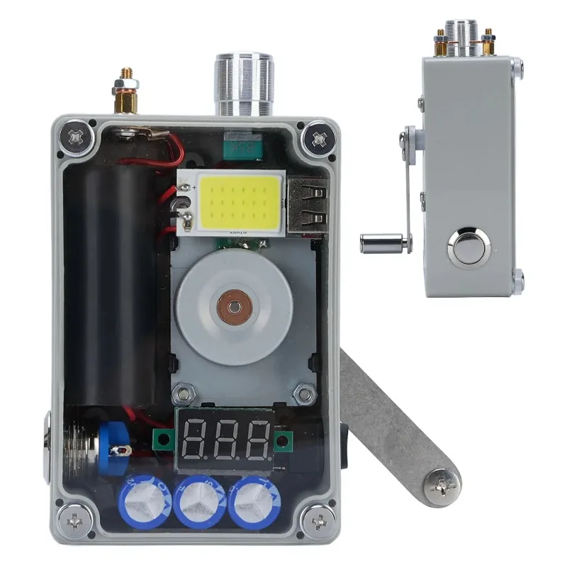 

Наружное зарядное устройство для экстренного выживания, ручной генератор, портативное аварийное зарядное устройство USB с подсветкой COB