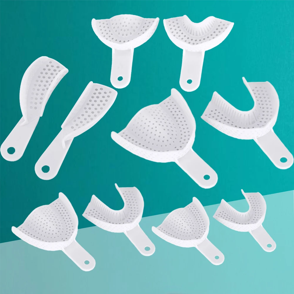 

Dental Impression Tray Transparent Teeth Holder for Alginate and Silicone Impressions Professional Dentistry Lab Tool