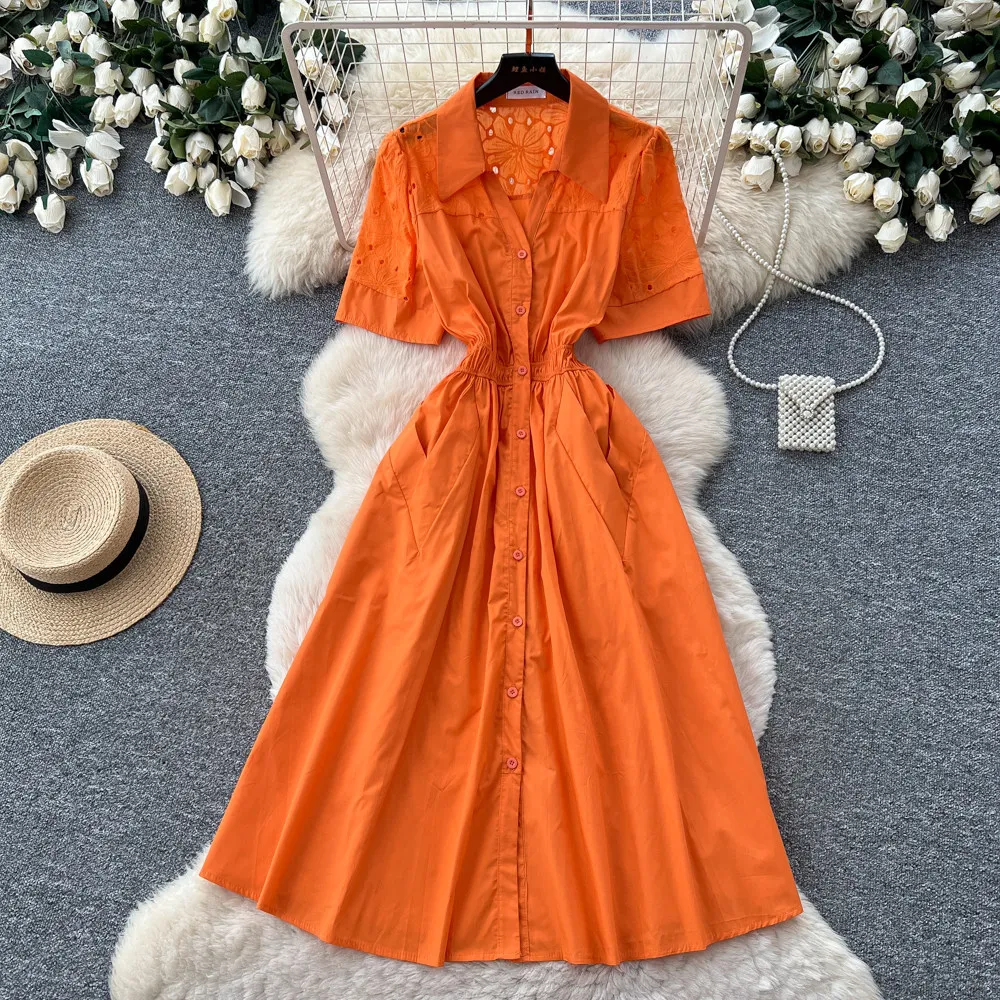 Langes Kleid für Damen, Hemdkleider A-Linie, Y2k Streetwear, Kurzarm, Tailliert, Elegant, Patchwork, Party, Nacht, Arbeit 2026
