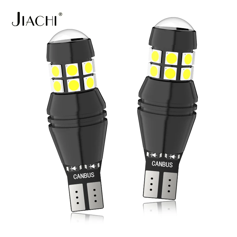 

jiachi 10PCS Super CANBUS Reverse Lanp for T15 T16 DC12V 24V 6000K Bright White W16W 921 912 3030SMD Back Up Light
