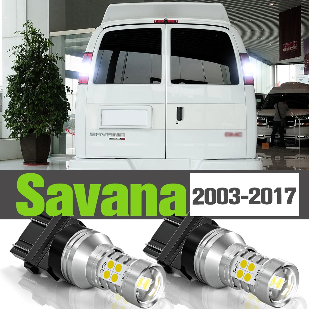 2x LED Reverse Light Accessories Backup Lamp For GMC Savana 2003-2017 2006 2007 2008 2009 2010 2011 2012 2013 2014 2015 2016