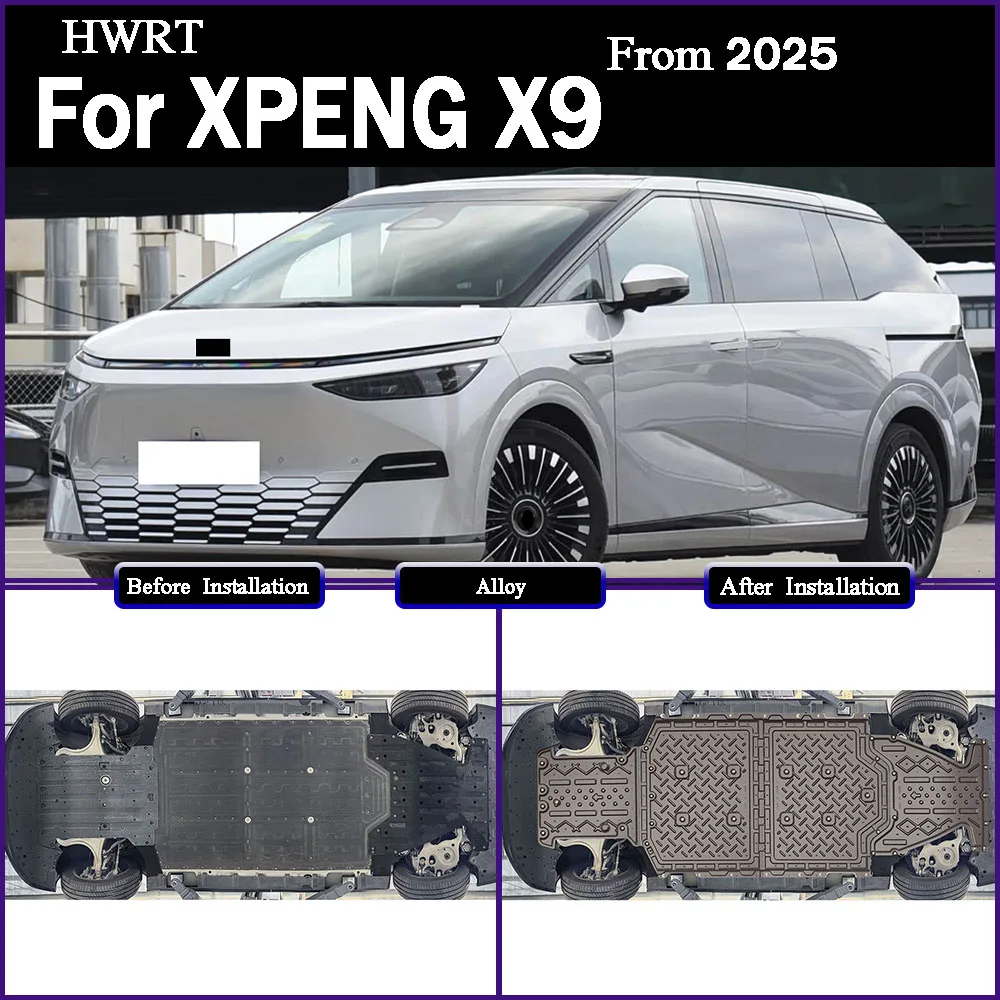 

Car Engine Motor Battery protection Plate Chassis armor Shield For XPENG X9 2025 702KM 740KM Auto Modify Refit