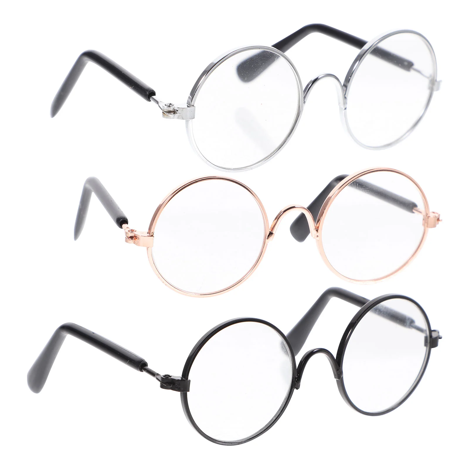 

3 Pcs Dollhouse Glasses Small Glasses Funny Decors Goggles Ornamental Girls' Accessories