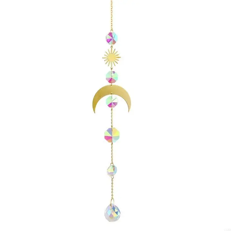 

Crystal Wind Moon Star Hanging Pendant for Sun Catcher Ornament C5AD