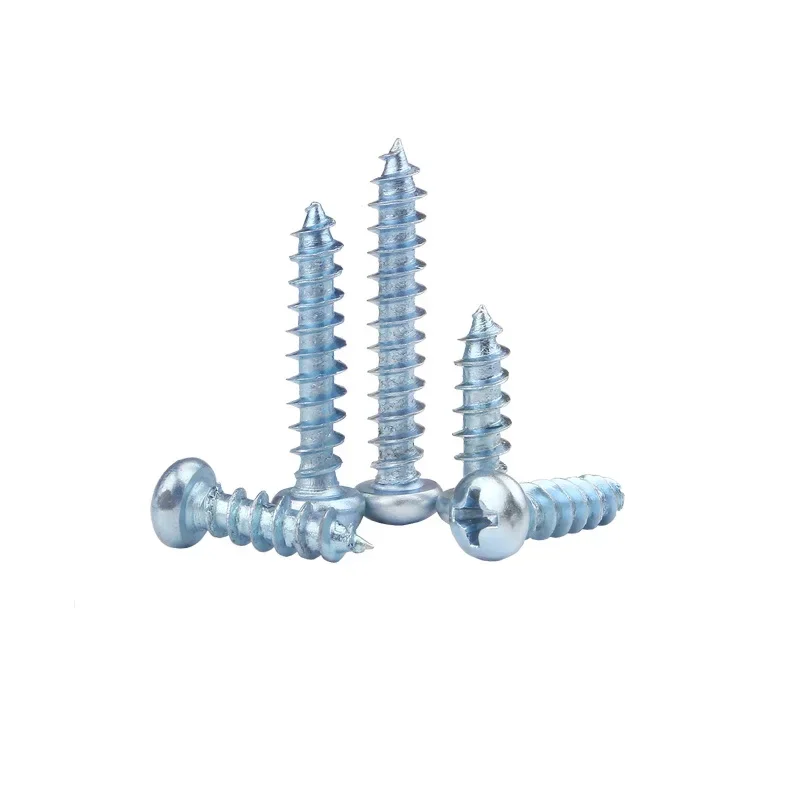 Blue and white zinc plus hard cross head tapping point tail screws M2.2M2.9M3.5M4.2M4.8M5M6*6.5 9.5 10 13 16 18 22 25 32 38 ~63