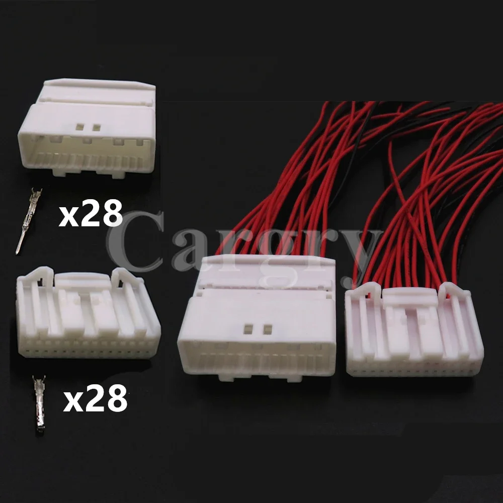 

1 Set 28P 1565380-1 1565377-1 1717115-1 AC Assembly Auto Plastic Housing Unsealed Socket Car Small Power Wire Connector