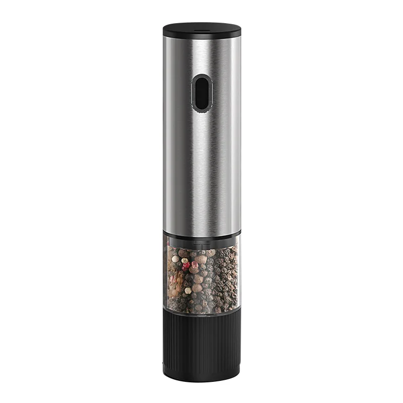 

Stainless Steel Electric Salt & Pepper Grinder Set USB Rechargeable Automatic Pepper Mill Adjustable Coarseness LED Light Gadget