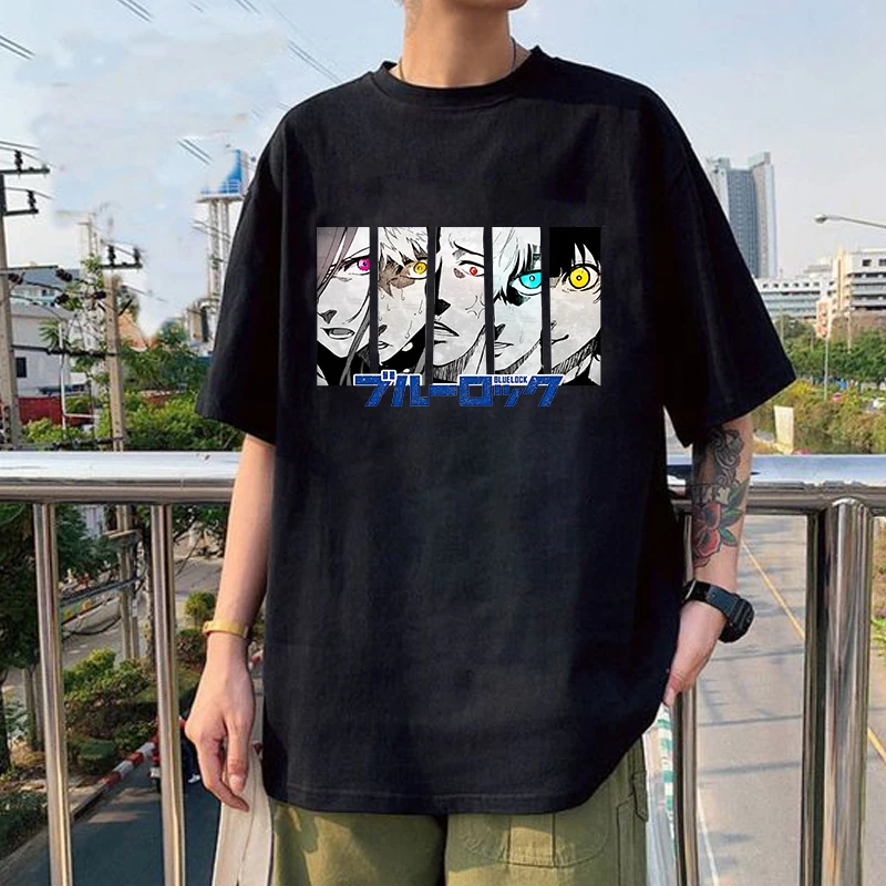 

New Anime BLUE LOCK Printing T Shirt Fashion Men/Women Tops Tees Summer Cool Loose Short Sleeve