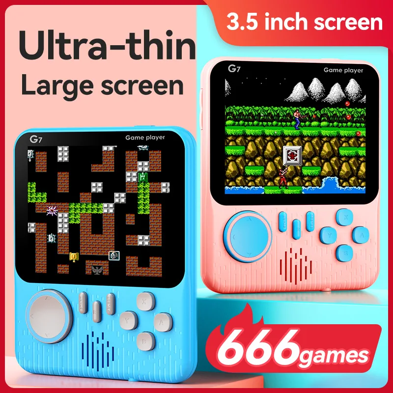 

Portable 3.5 inch Screen Handheld Game Console Toys 666 Built-in Games Retro Classic Joystick Nostalgic Student Arcade Consoles