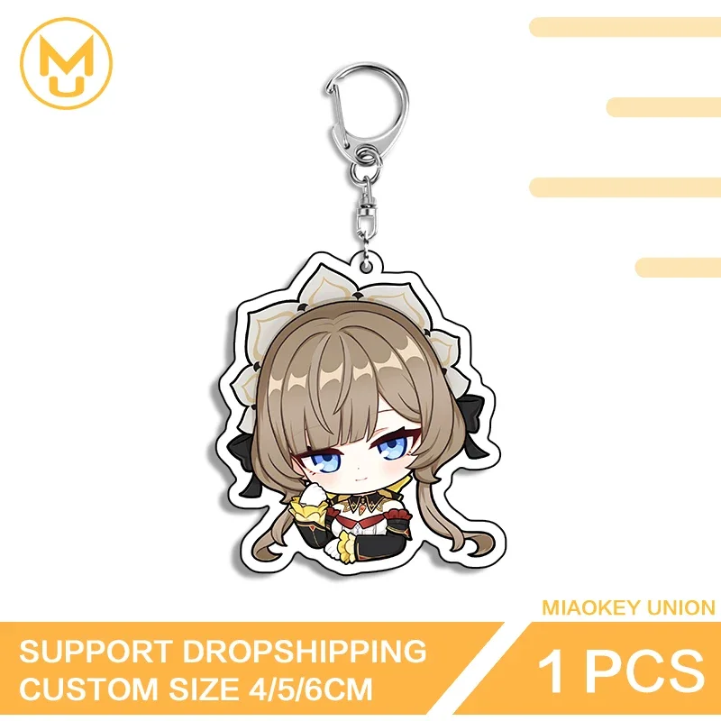 Chibi Genshin Impact Fatui Girl Exquisiter, auffälliger doppelseitiger Schlüsselanhänger, vielseitiger Advance Guard Anime-Charakter-Schmuck