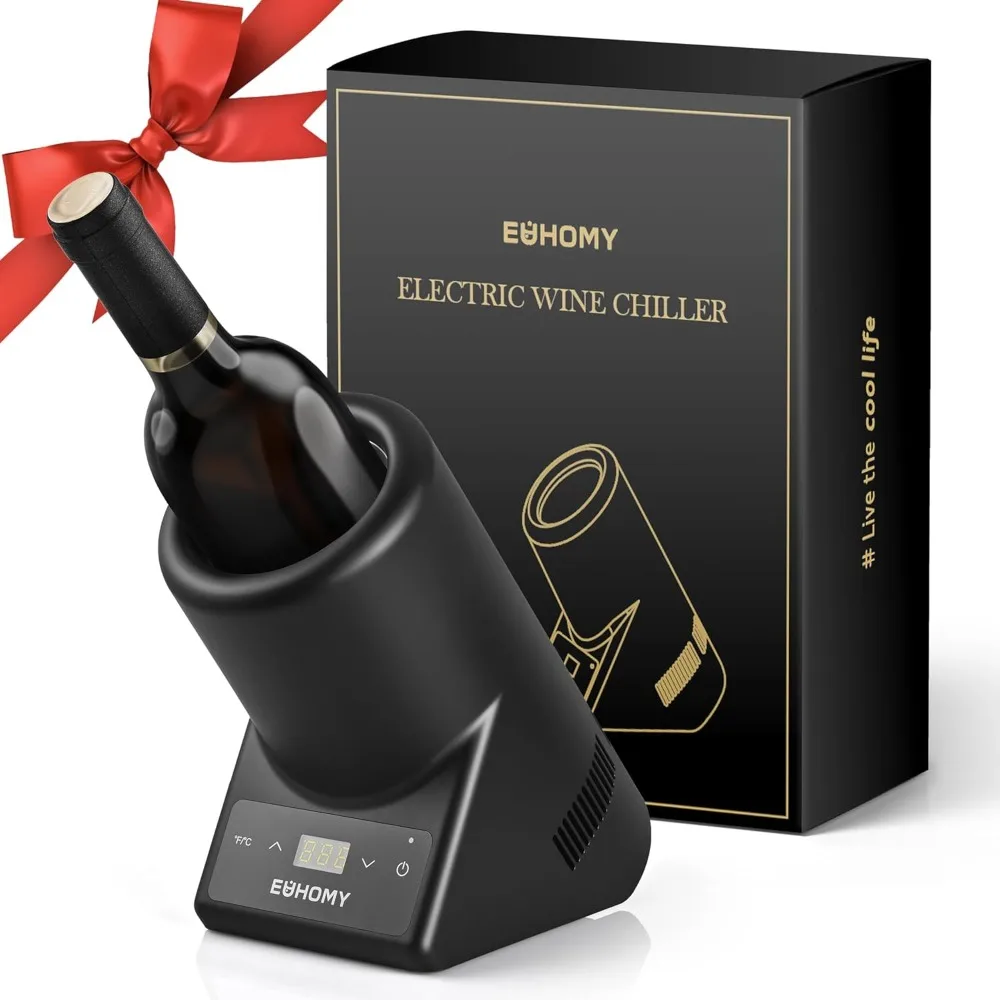 Portable Wine Bottle Chiller for 750ml Wine & Champagne, Single Bottle Wine Cooler on Patio, Keep Cold Up to 1 Day