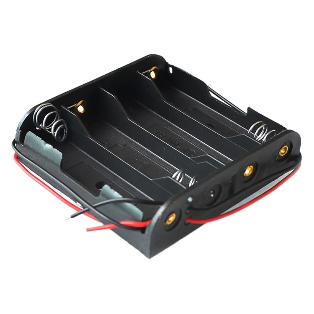Strong Construction Battery Box Battery Holder Cell Storage Box As The Picture AA Battery Holder 4-section Design