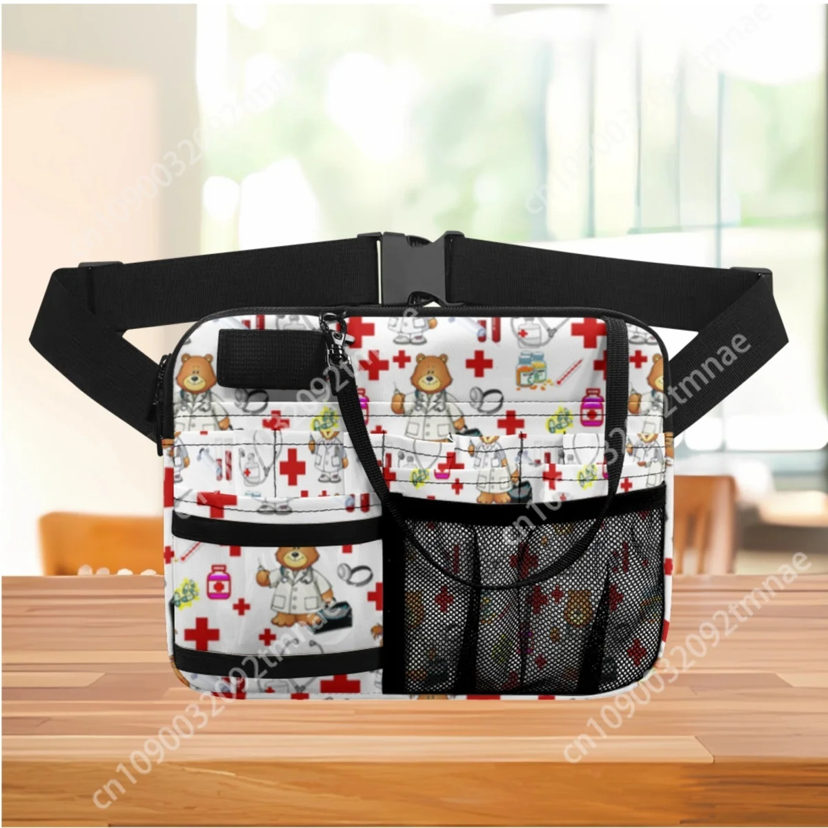 

Cartoon Bear Doctor Medical Healthcare Veterinary Custom Belt Bag Portable Practical Medical Work Waist Bag Nurse Fanny Pack