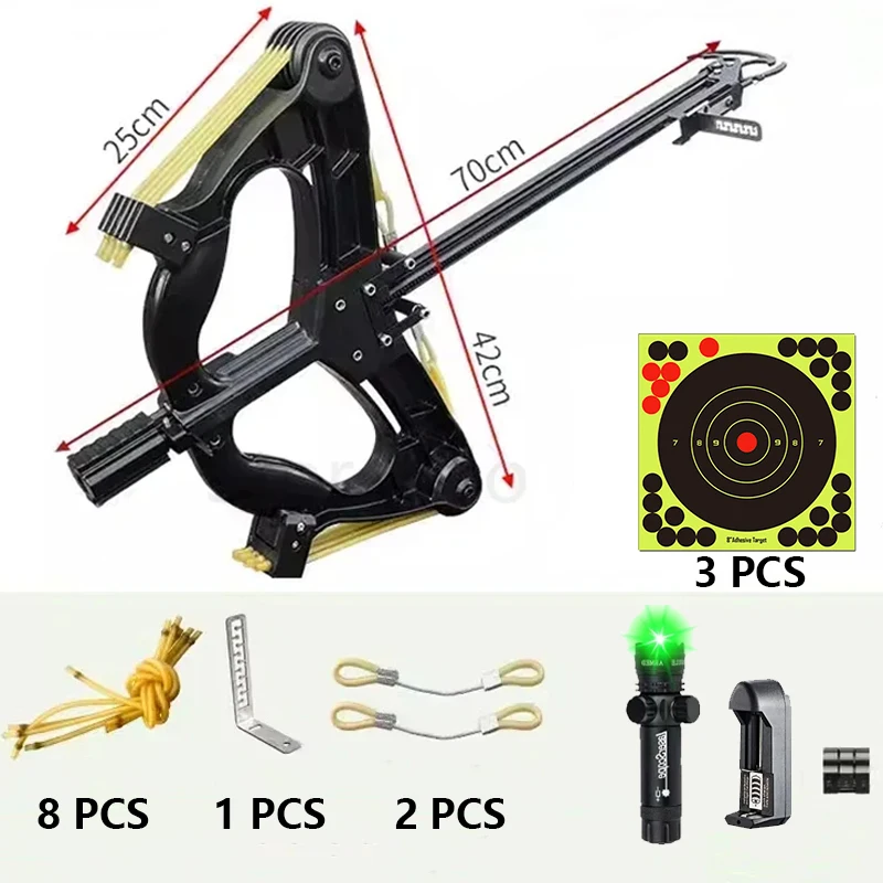 

60LBS Slingshot Laser All-metal Powershot Hunting Steel Ball Slingshot Compound Bow Steel Mini Infrared Compound Bow Set