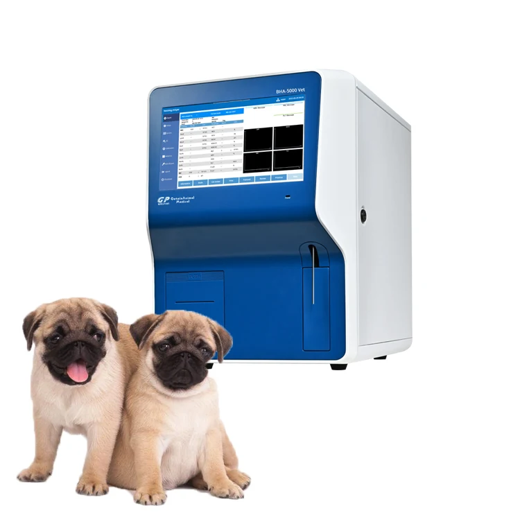 Getein BHA-5000 Veterinary Automatic 5-Part Differential Hematology Analyzer CBC Machine with Compact Design