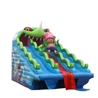 Wholesale Commercial PVC Large Kids Adult Running Bouncy Games Inflatable Water Slide  Pool  For 