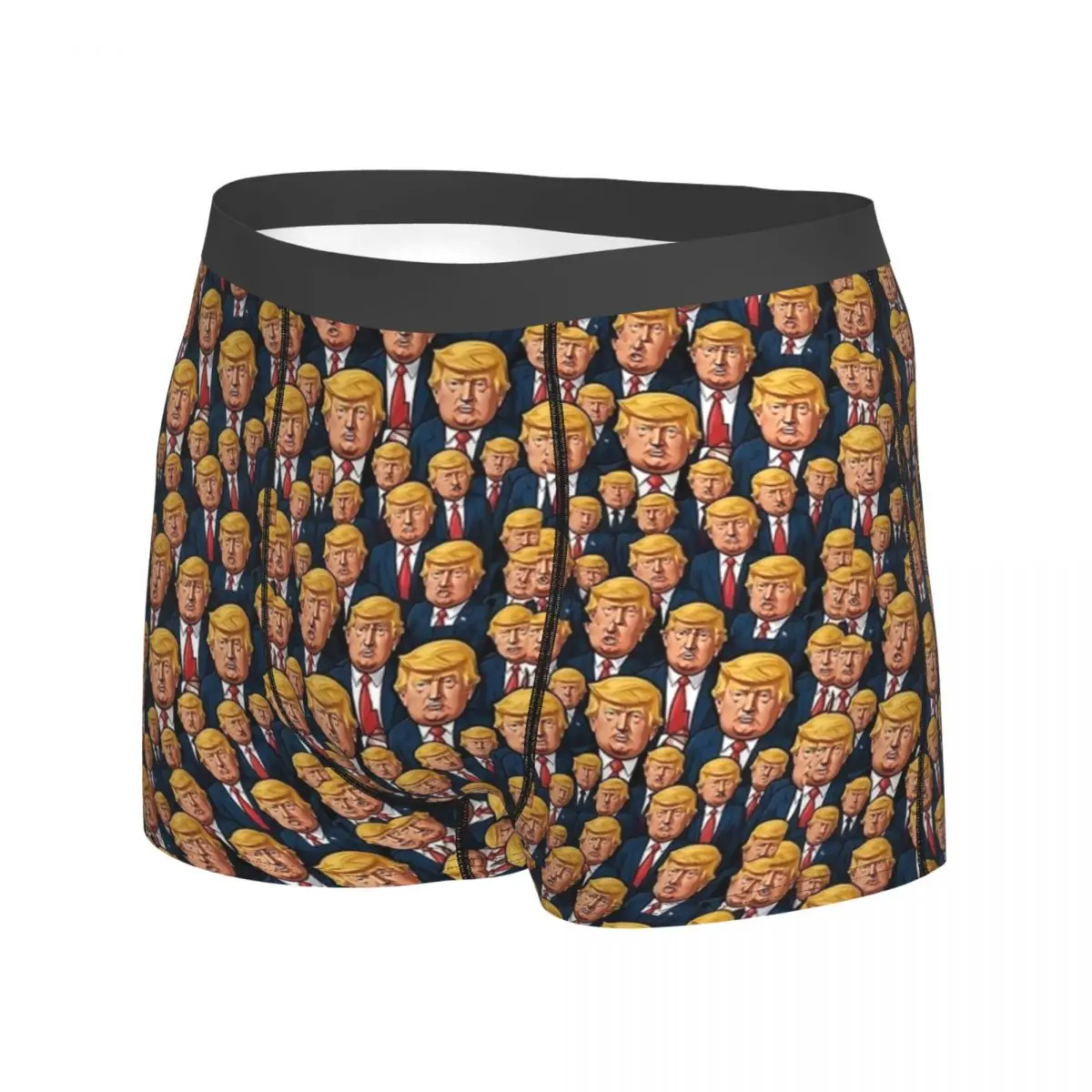 President Donald Trump Pattern Underwear Men Underpants Print Soft Boxer Shorts Hot Shorts Briefs Plus Size 2XL