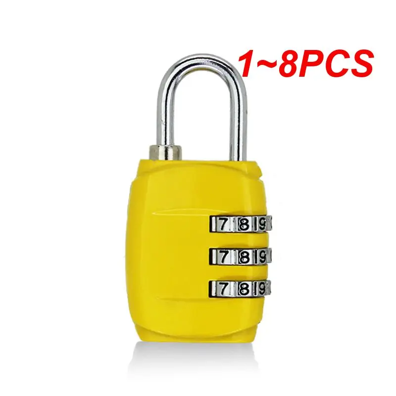 Metal senha de bloqueio, Bagagem Viagem Lock, 3 Dial Digit senha, mala, código de senha, 1-8pcs