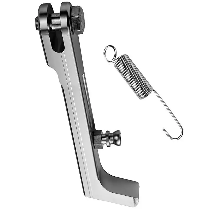 1 Juego de soporte de borde de aleación de aluminio, soporte lateral de motocicleta resistente al desgaste, soporte de pie corto CNC de un solo lado