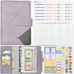 A6 Cash Budget Binder Money Budget Planner Binder With Zipper Envelope For Budgeting French Budget Pouch Binder For Saving Money