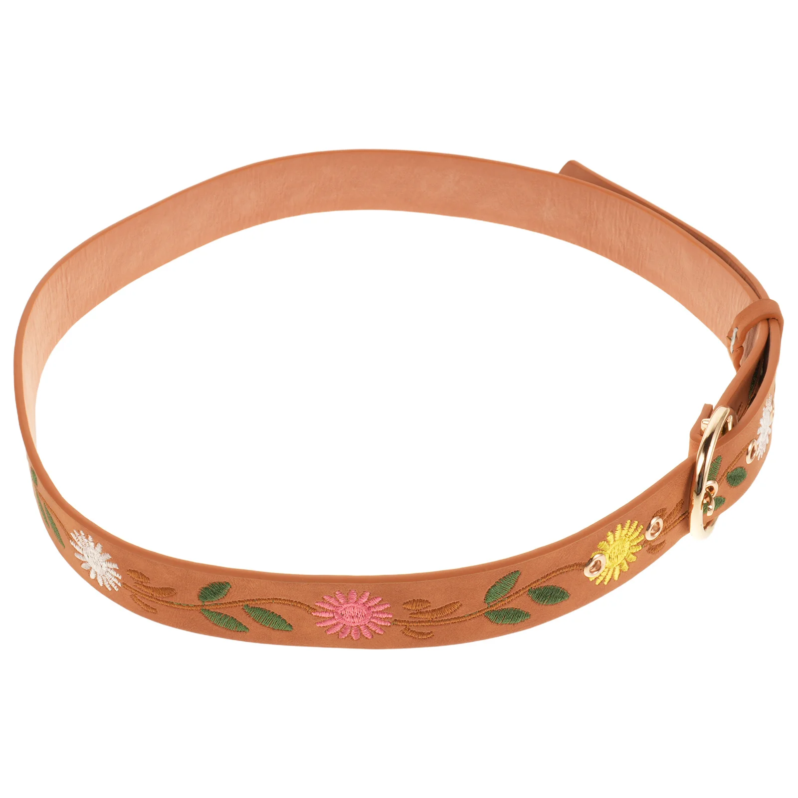 

Bohemian Embroidered Waist Belt For Women Wide Pu Floral Adjustable Handmade Vintage Fashion Belt For Dresses
