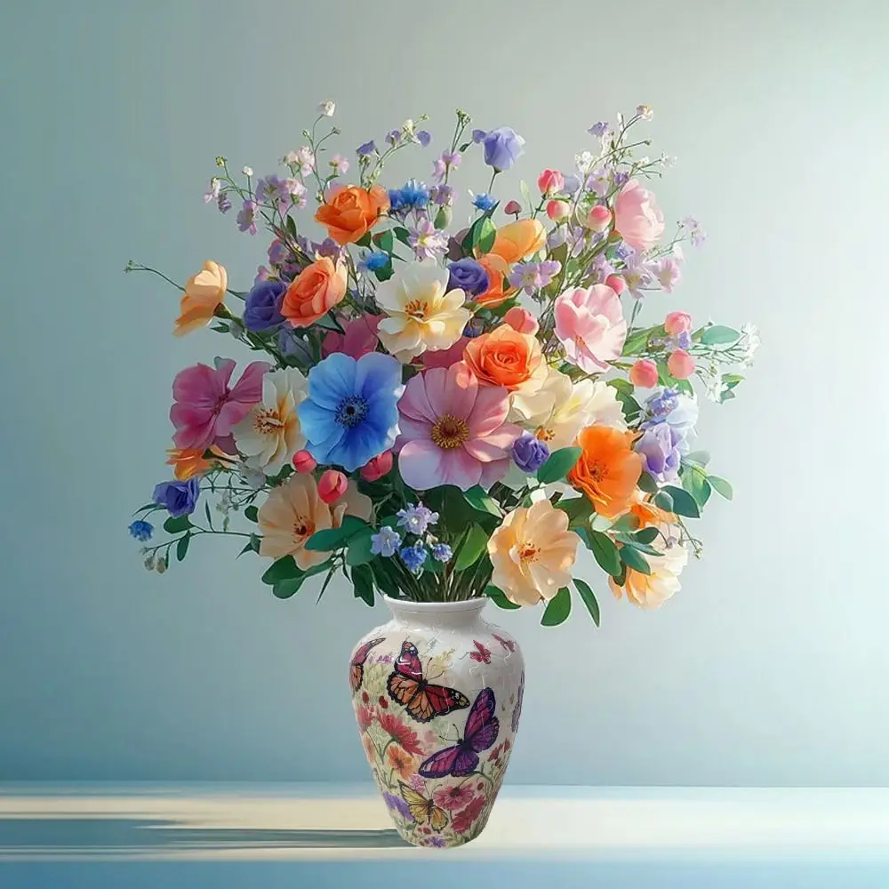 Florero rompecabezas 3D creativo, arreglo artístico de flores DIY, florero para organizar flores, bloques de construcción, florero de decoración del hogar